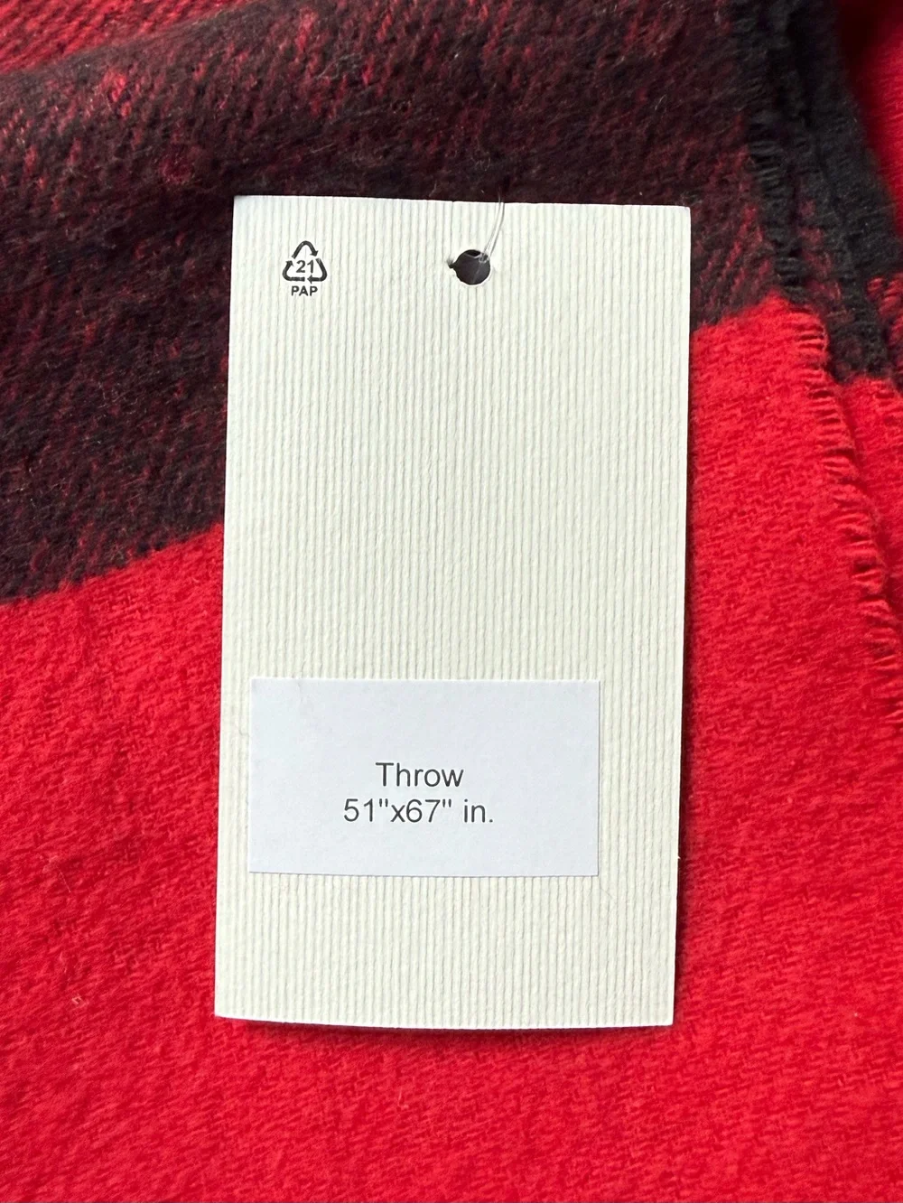 Buffalo plaid throw (NWT)